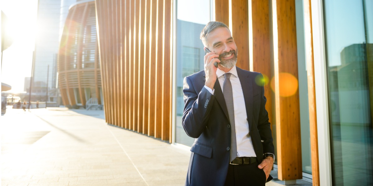 businessman speaking on the phone