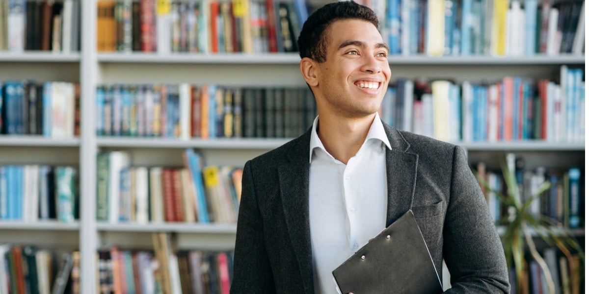 businessman smiling