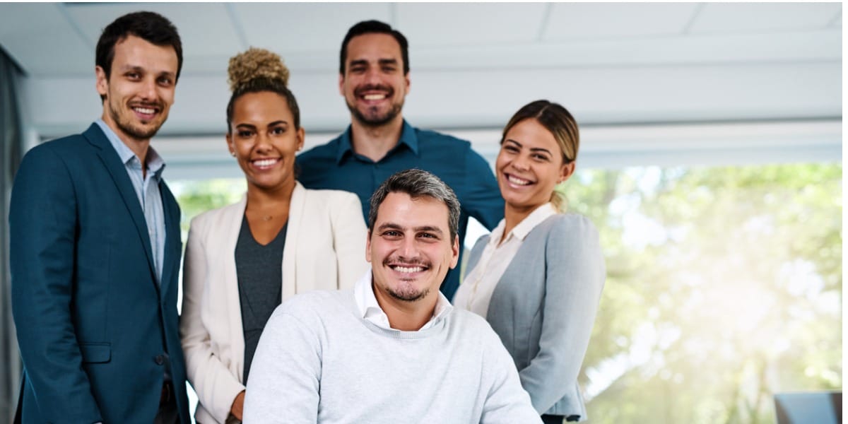 portrait of a group of business people