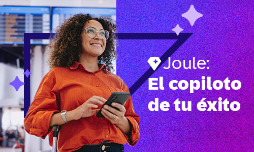 mujer con celular joule copiloto