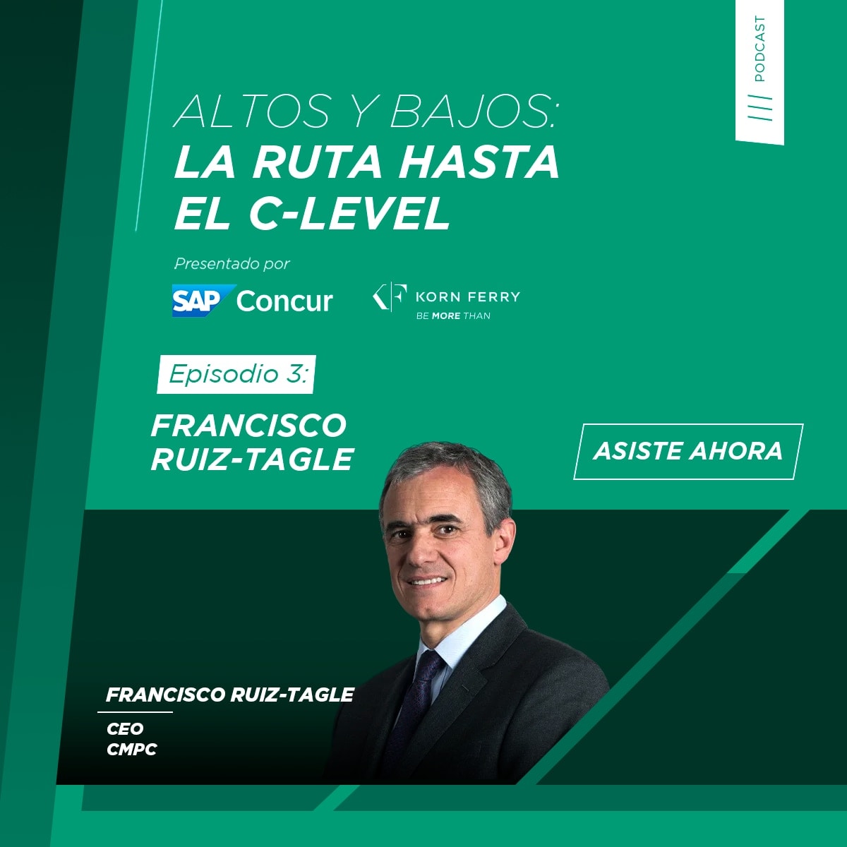 <span>Altos y Bajos: La ruta hasta el C-Level - EP3: Francisco Ruiz-Tagle</span>
