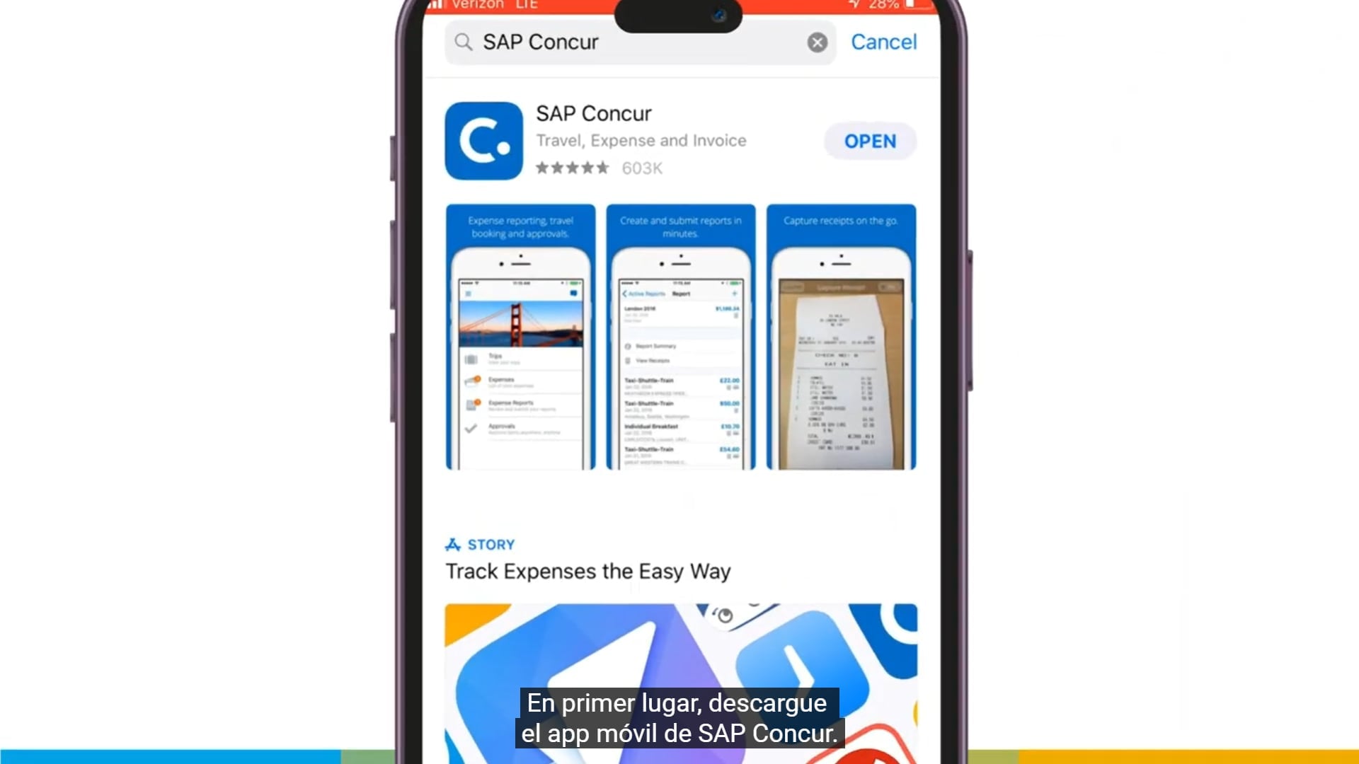 <span>Aplicación SAP Concur</span>
