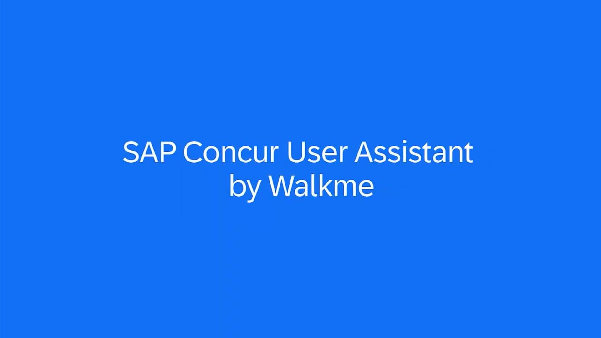 <span>SAP Concur - User Assistant by WalkMe</span>
