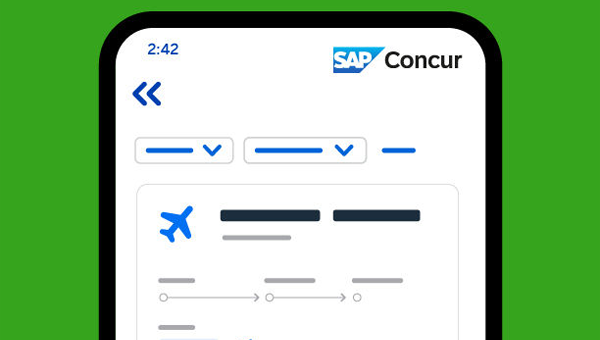 Travel app open on phone