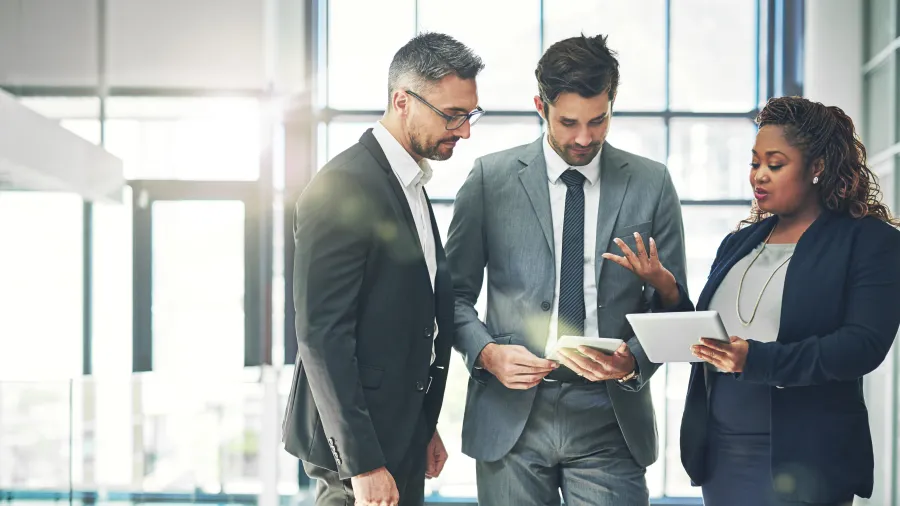 group working in an office