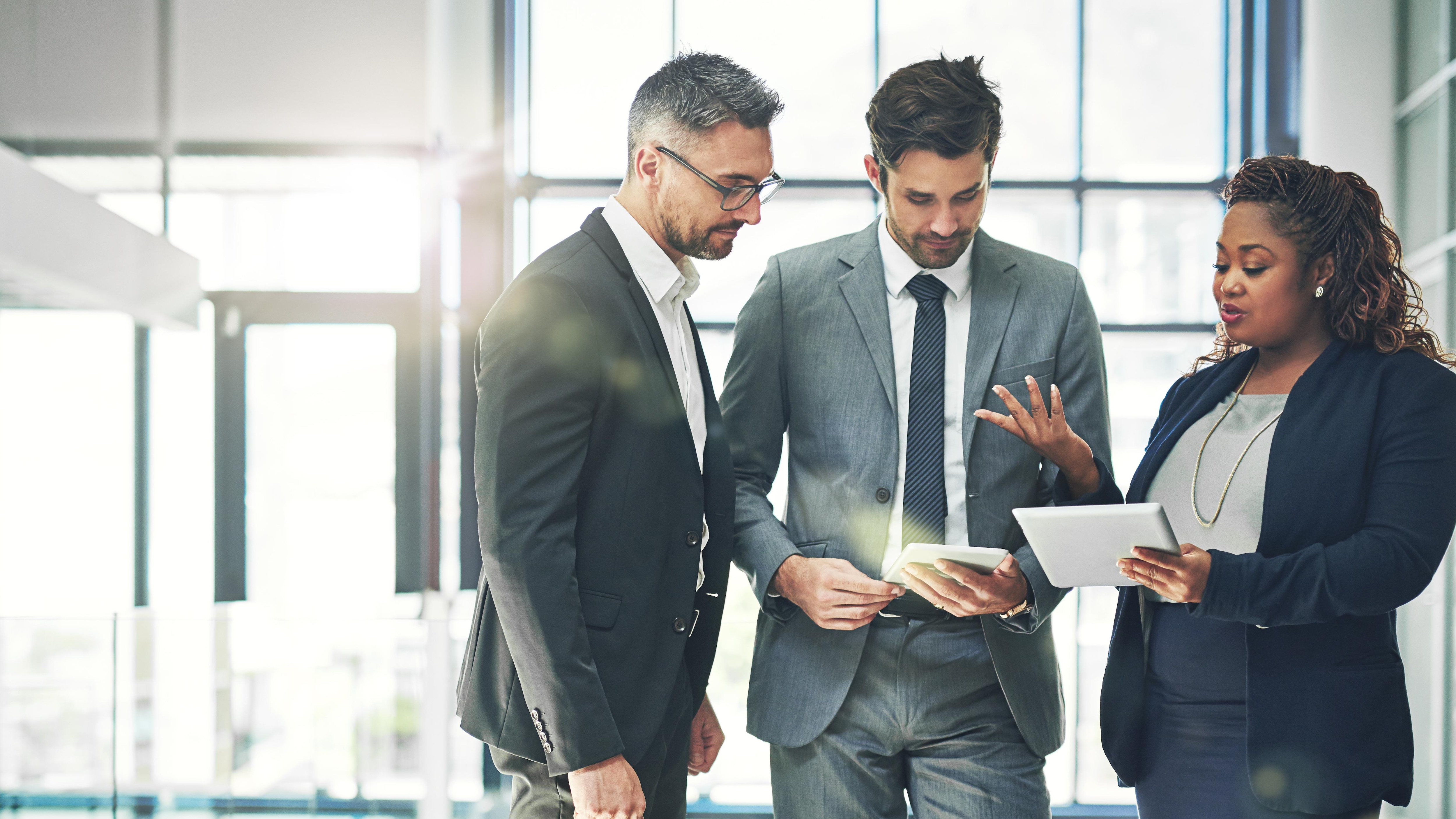 group working in an office