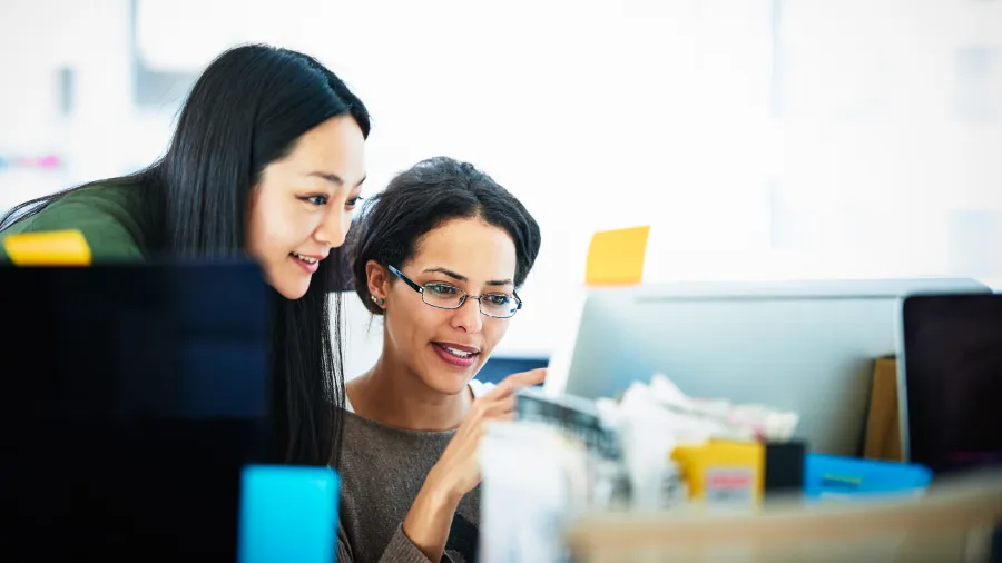 women working in an office