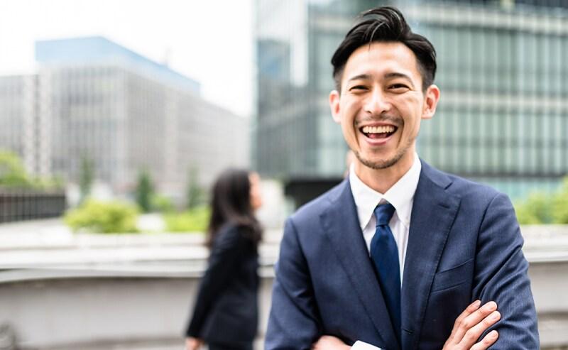 happy business professional