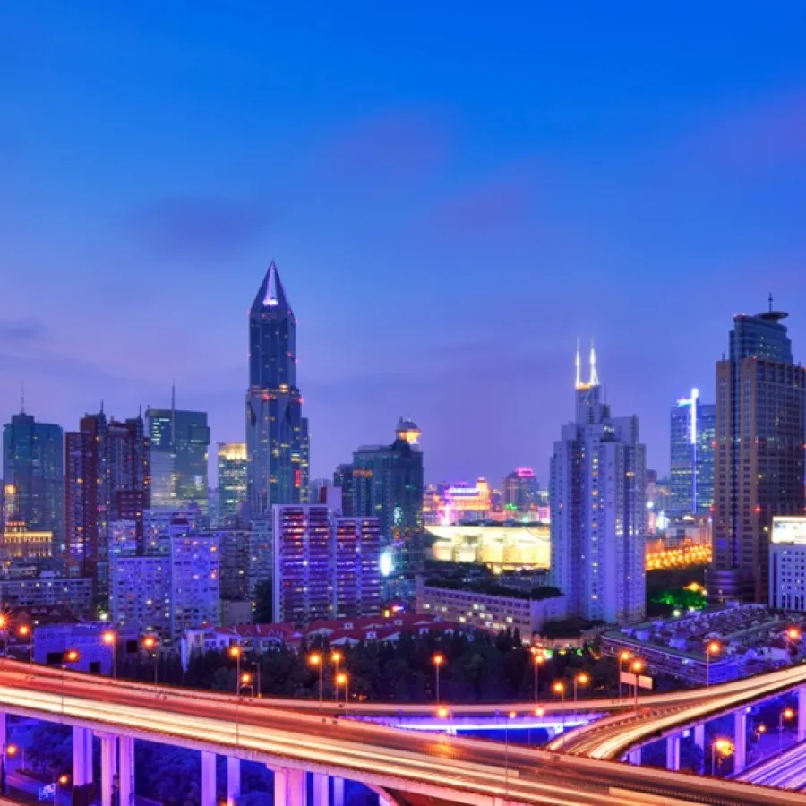 cityscape at night