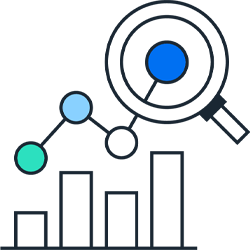 Data chart pictogram