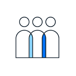 Three person icons