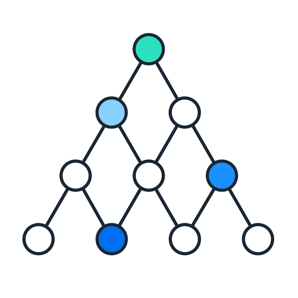 Connecting dots pictogram