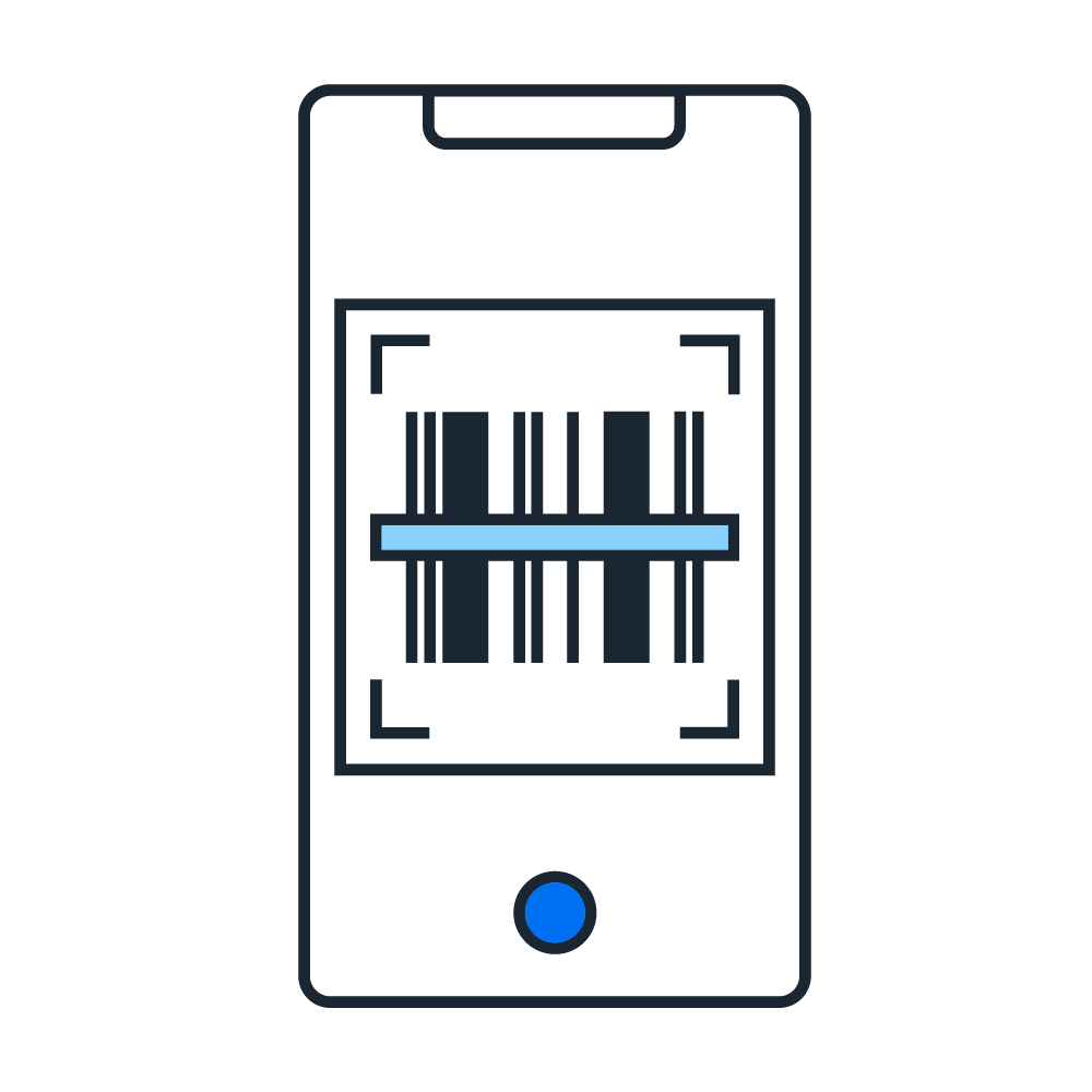 phone scanning a receipt